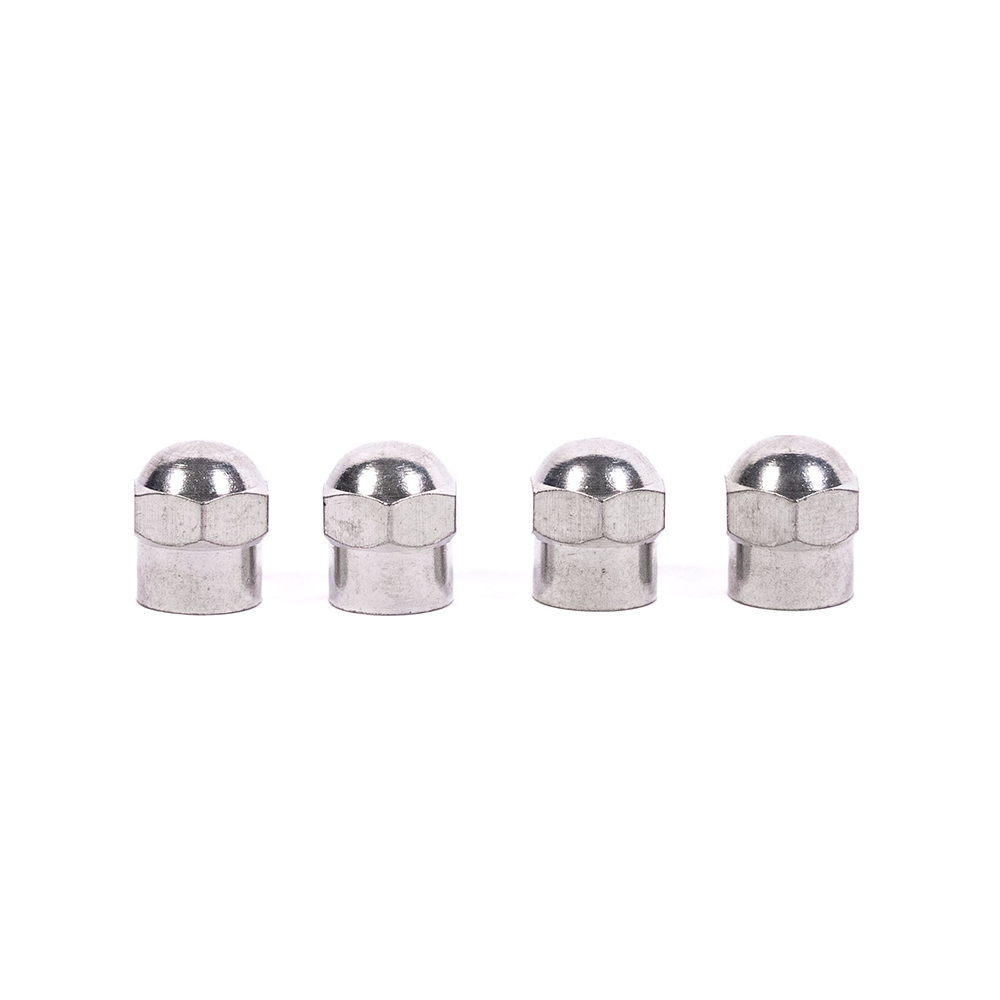 4 Chrome Valve Stem Caps